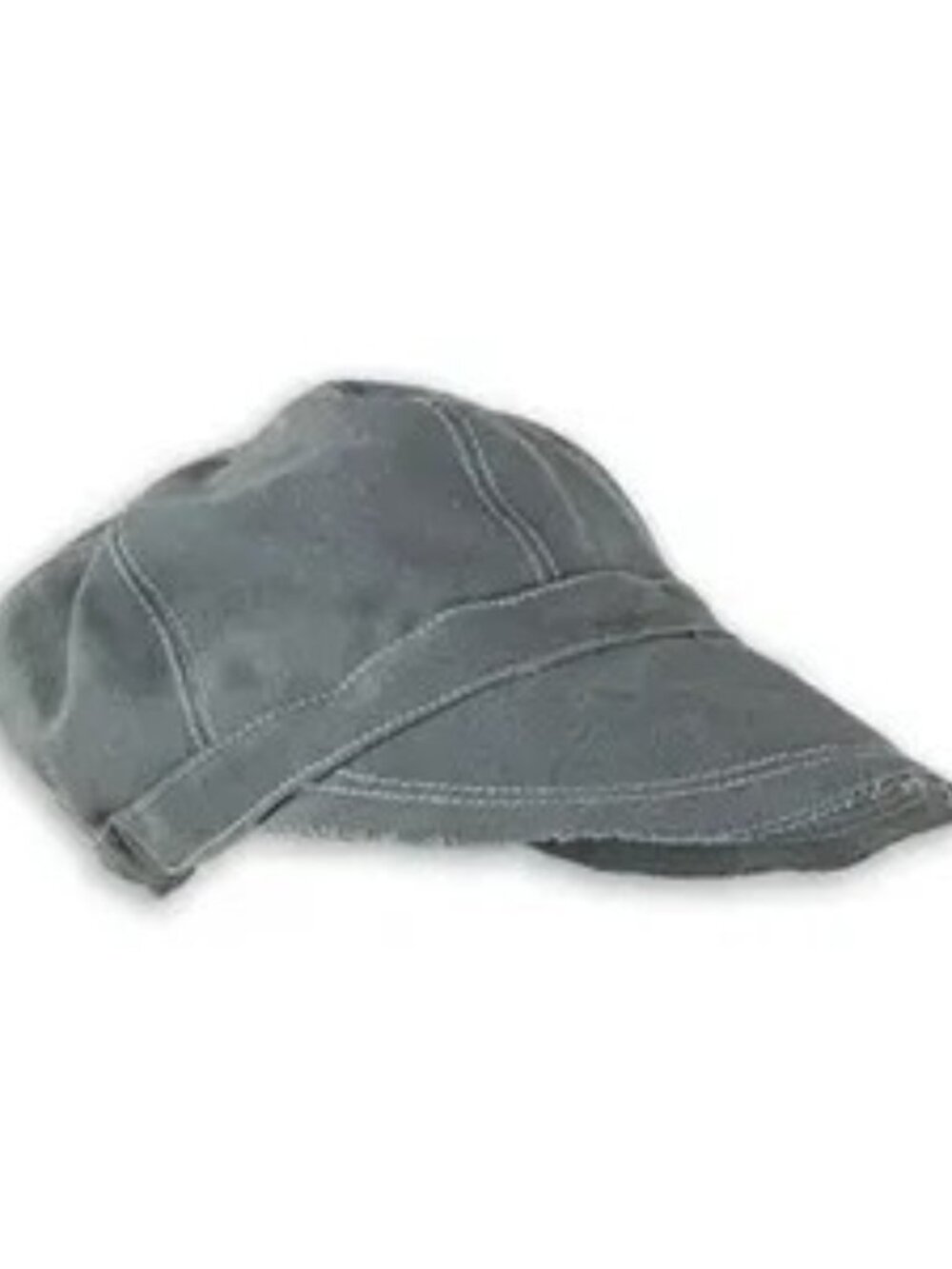 Priscilla Slate Canvas Newsboy Hat NWT OS